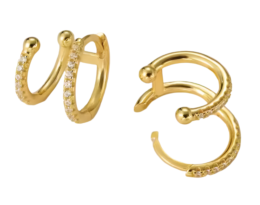Amaya Double Hoops
