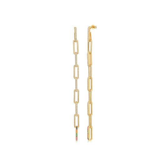 Tori Long Link Earrings