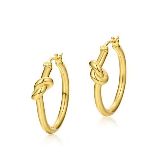 Forget Me Knot Hoops