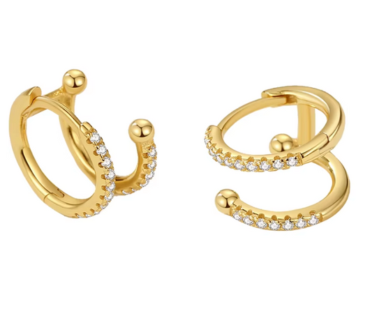 Amaya Double Hoops